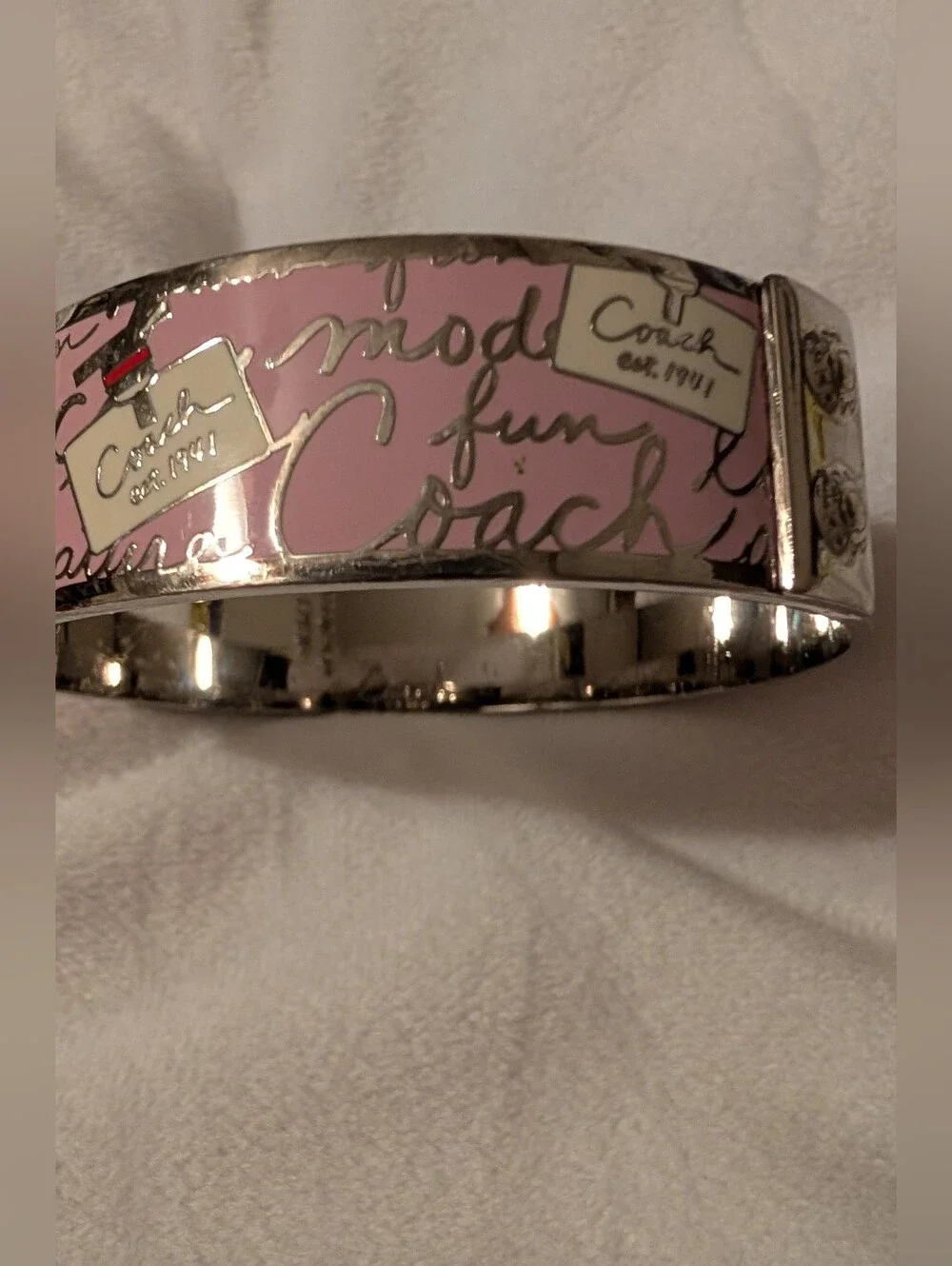 Coach pink script